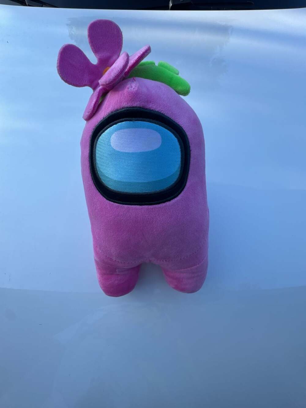 Toikido YuMe Among Us 12-inch Pink Crewmate Plush with Flower Hat